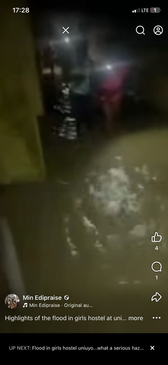 Flooding Turns UNIUYO Female Hostel into a Nightmare for Students